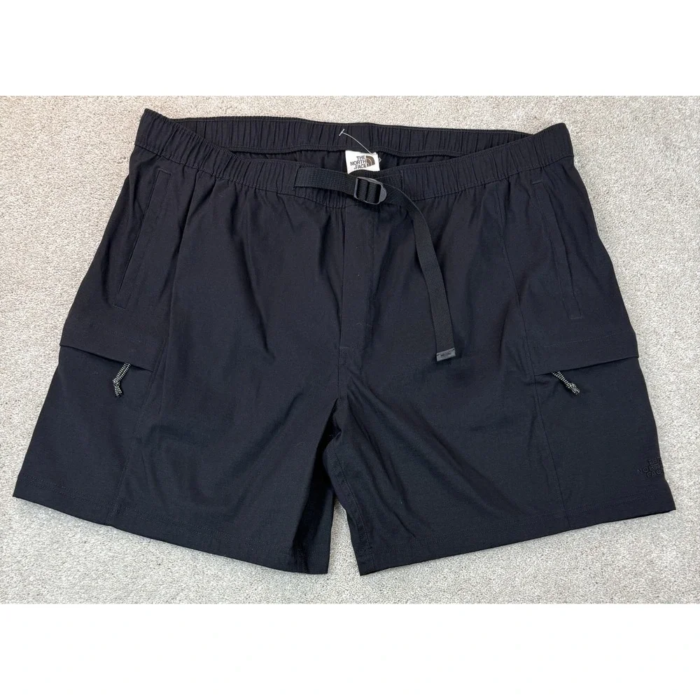 THE NORTH FACE Class V Men's Size XXL Black Belted Tech Shorts Logo NWOT